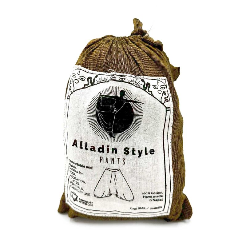 Hlače za Jogu i Festivale - Himalajski Print - Aladdin Stil - Narančasta