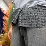 Hlače za Jogu i Festivale - Mandala Mantra Tajlanskog Ribara - Siva