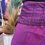 Hlače za Jogu i Festivale - Mandala Mantra Tajlanskog Ribara - Ljubičasta