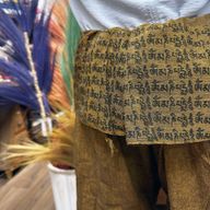 Hlače za Jogu i Festivale - Mandala Mantra Tajlanskog Ribara - Zemljano Narančasta