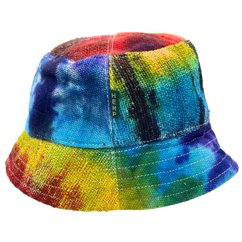 Zakrpan Boho Festivalni Šešir od Konoplje i Pamuka - Tie Dye
