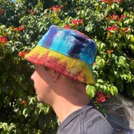 Zakrpan Boho Festivalni Šešir od Konoplje i Pamuka - Tie Dye