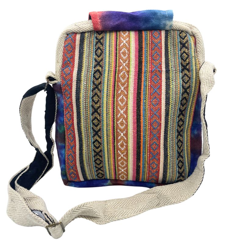 Tie-Dye Hemp Messenger Torbica s Dva Zipa i Preklopom