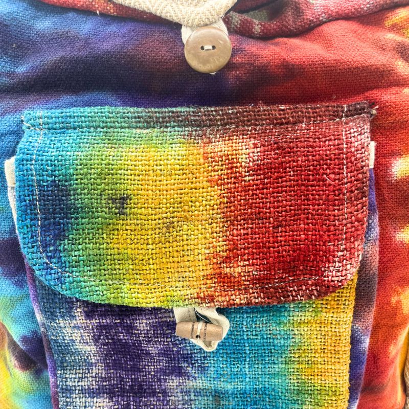 Tie-Dye Hemp Torba s Prednjim Džepom