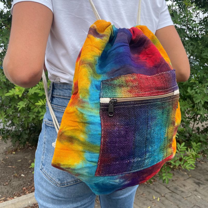 Tie-Dye Hemp Torba na Povlačenje