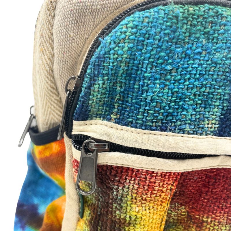 Tie-Dye Srednji Ruksak od Konoplje Bez Printa