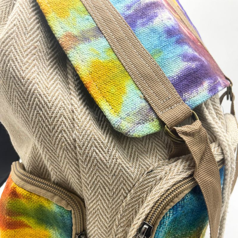 Tie-Dye Veliki Četvrtasti Ruksak od Konoplje