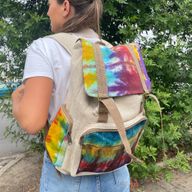 Tie-Dye Veliki Četvrtasti Ruksak od Konoplje