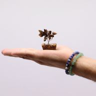 Mini Drvo Dragog Kamenja na Orgonskoj Podlozi - Tigrovo Oko (15 kam.)