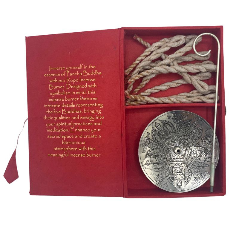 Set Mirisno Uže i Posrebreni Držač - Pancha Buddha