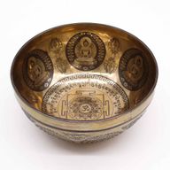 Tibetanska Iscjeljujuća Zdjela - 21cm - Om i Buddha