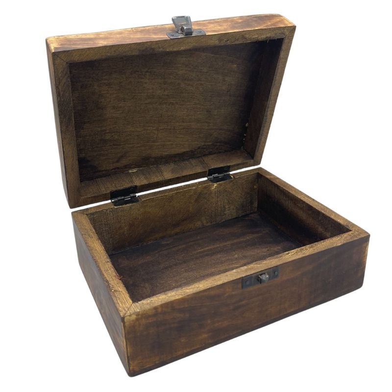 Velika Drvena Kutija Obložena Keramikom - 20 x 15 x 7.5 cm - Bijela
