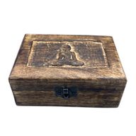 Srednja Drvena Spomen Kutija 13x13x6 cm - Buda