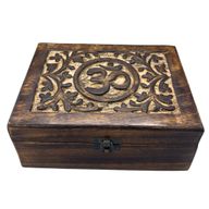 Velika Drvena Spomen Kutija 20x15x7,5 cm - Om