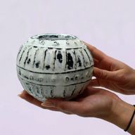 Grčka Glinena Posuda za Biljke - Krem 10 cm