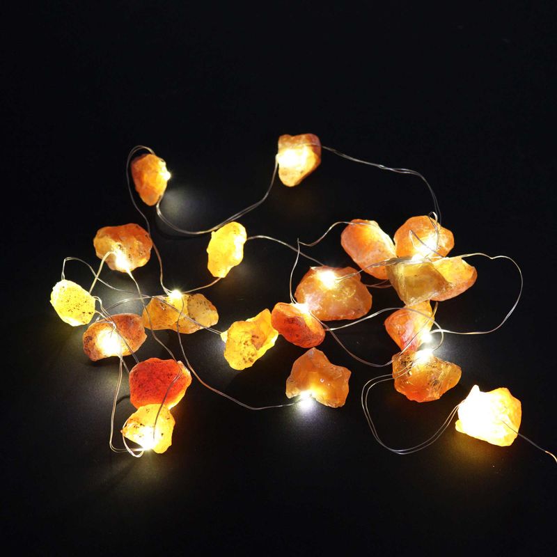 LED Svjetlo s Dragim Kamenjem - Narančasti Žad