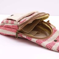 Torba Preko Ramena od Prirodnog Pamuka - Bež i Ružičasta