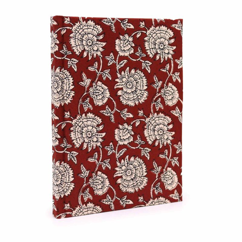 Bilježnice s Pamučnim Uvezom 20x15cm - 96 st. - Bordo Cvijeće