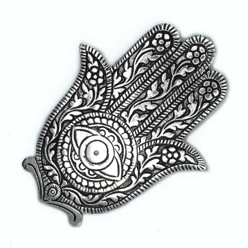 Hamsa Stalak za Mirisne Štapiće od Poliranog Aluminija 14 cm