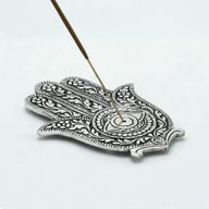 Hamsa Stalak za Mirisne Štapiće od Poliranog Aluminija 14 cm