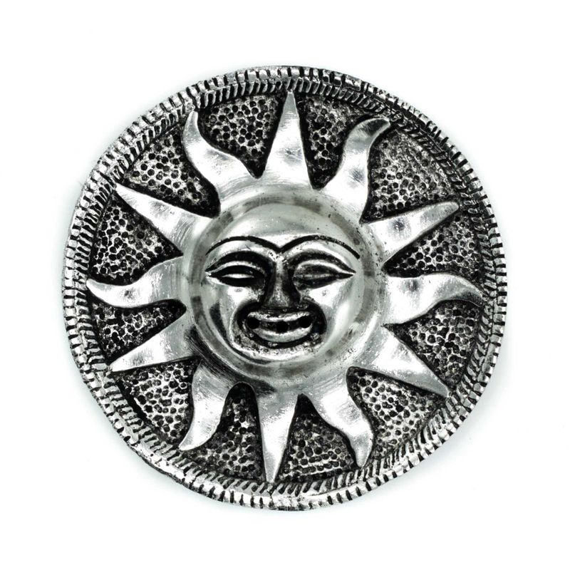 Sunce Stalak za Mirisne Štapiće od Poliranog Aluminija 9 cm