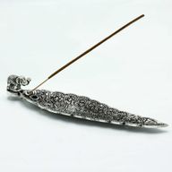 Slon Stalak za Mirisne Štapiće od Poliranog Aluminija 20 cm
