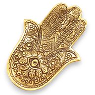 Zlatni Aluminijski Mali Hamsa Držač za Mirisa 13x5,5 cm
