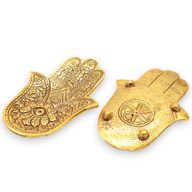 Zlatni Aluminijski Mali Hamsa Držač za Mirisa 13x5,5 cm