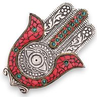 Crveno-zeleni Mali Hamsa Držač Mirisa 13x5.5cm