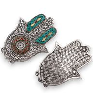 Zeleni Mali Hamsa Držač Mirisnih Štapića 13x5,5 cm
