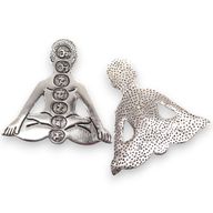 Polirani Aluminijski Držač Mirisa Sedam Čakri Yoga 12x12cm