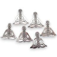 Polirani Aluminijski Držač Mirisa Sedam Čakri Yoga 12x12cm