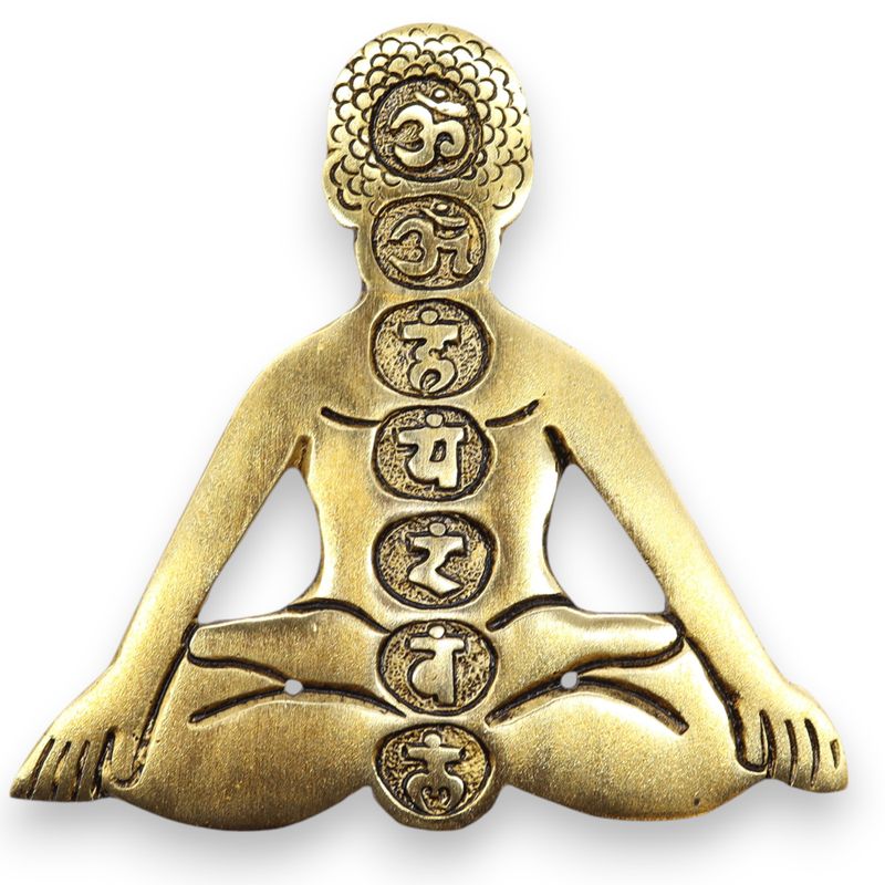 Zlatni Aluminijski Sedam Čakri Yoga Držač Mirisa 12x12cm
