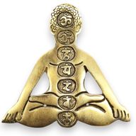 Zlatni Aluminijski Sedam Čakri Yoga Držač Mirisa 12x12cm