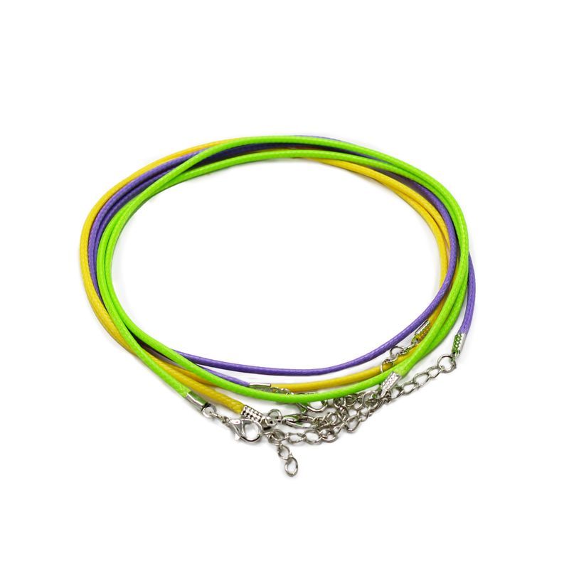 Paket Voštanih Uzica s Kopčom - 2 mm x 55 cm - Razno - (10 boja)