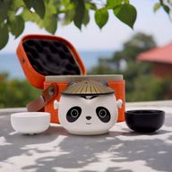Panda Set Čajnika - Dvije Šalice - Putni Paket