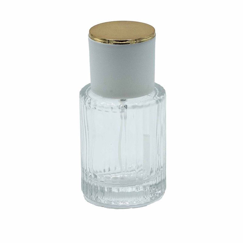 Mat Bijela - Okrugla Rebrasta Boca 30 ml, Sprej i Poklopac