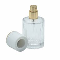Mat Bijela - Okrugla Rebrasta Boca 30 ml, Sprej i Poklopac