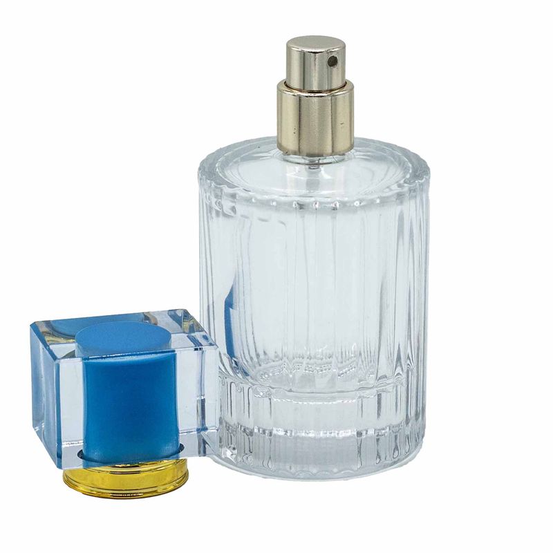 Puder Plava - Okrugla Rebrasta Boca 50 ml, Sprej i Poklopac