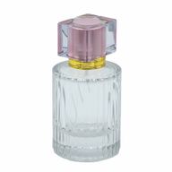 Svijetlo Ružičasta - Okrugla Rebrasta Boca 50 ml, Sprej i Poklopac
