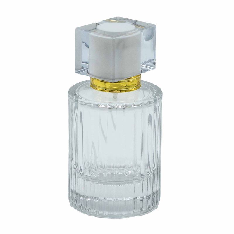 Mat Bijela - Okrugla Rebrasta Boca 50 ml, Sprej i Poklopac