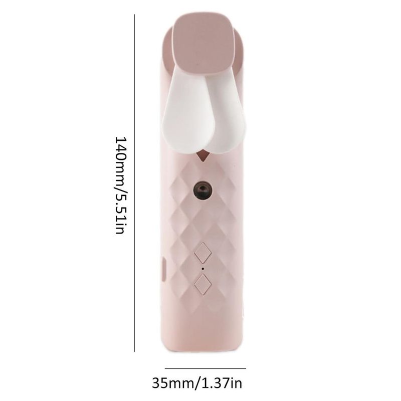 Ružičasti Nano Mist Ventilator i Sprej za Lice - USB Punjenje