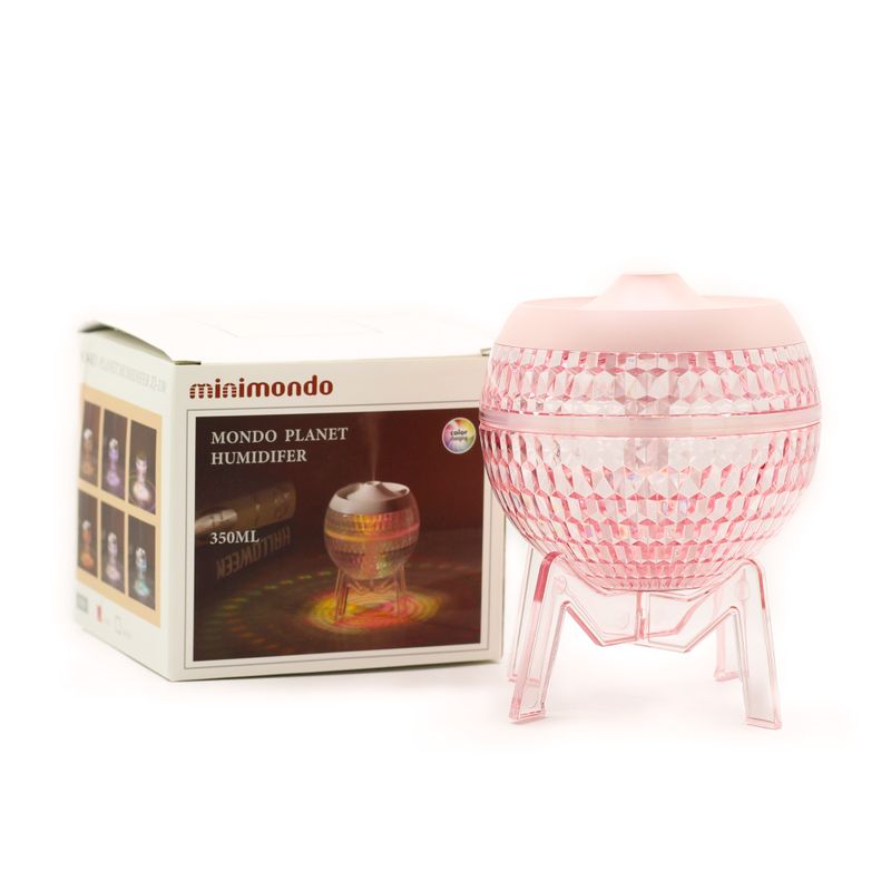 Ružičasti Difuzor Mondo Planet - USB - Promjena Boje (Donje Svjetlo)