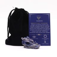 Mala Zmajeva Glava od Dragog Kamena - Sodalit - 45x30x28mm