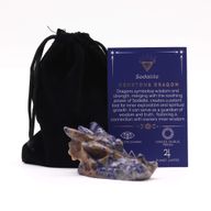 Velika Zmajeva Glava od Dragog Kamena - Sodalit - 60x30x35mm