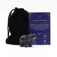 Sretni Slon od Dragog Kamena - Larvikit Labradorit - 50x35x25mm