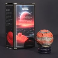 Crveni Jaspis na Solarnom Goldstone Postolju - 40mm (30x15mm)