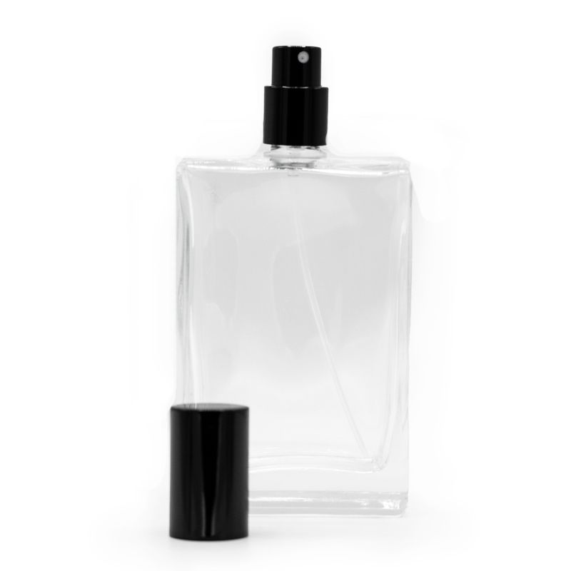 100ml Četvrtasta Masivna Boca, Crni Sprej i Poklopac