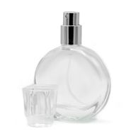 50ml Ovalna Bočica, Srebrni Sprej i Kristalni Poklopac
