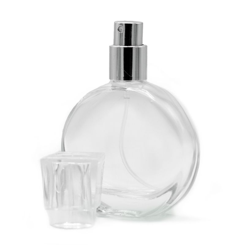 50ml Ovalna Bočica, Srebrni Sprej i Kristalni Poklopac